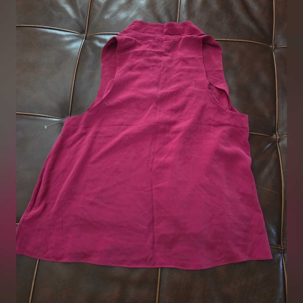 Joie "Ocana" Fuchsia Silk Sleeveless Top Size Large NWOT - Picture 6 of 9